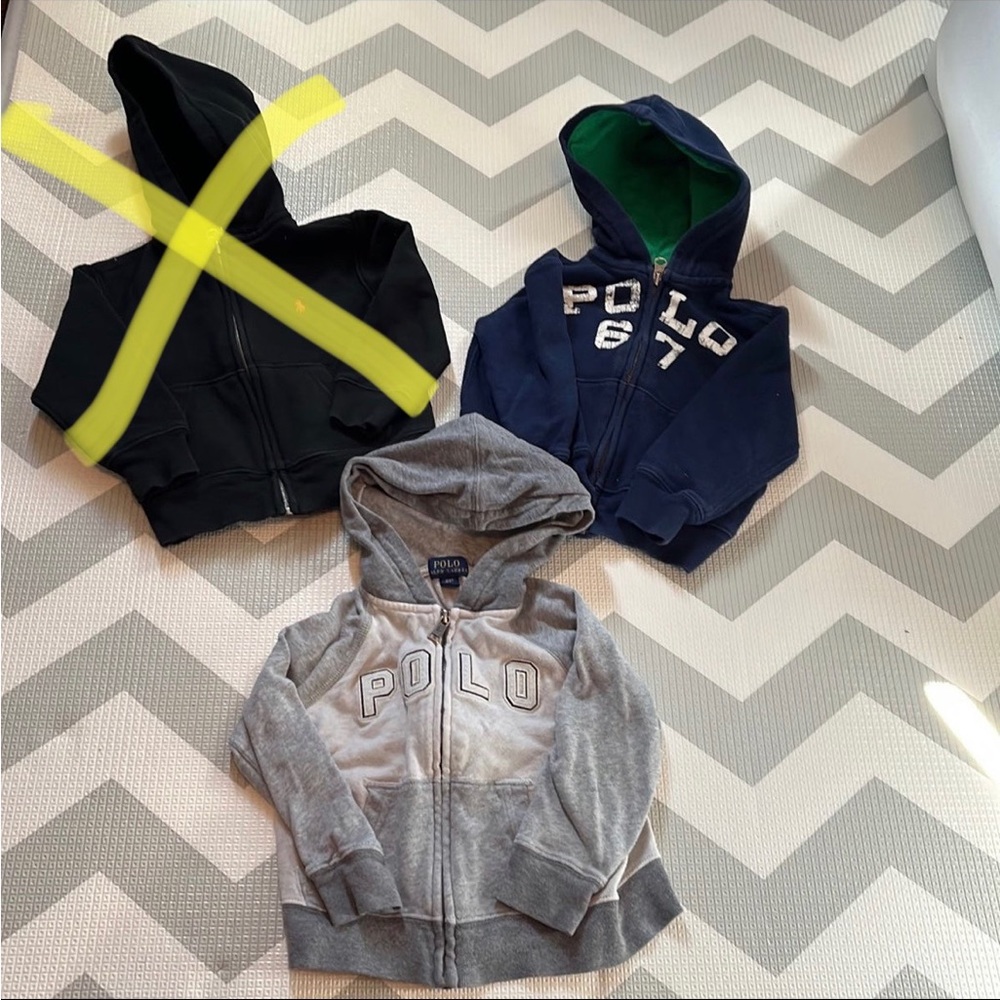 Ralph Lauren Polo Zip Sweaters Hoodies Bundle Boys 2T